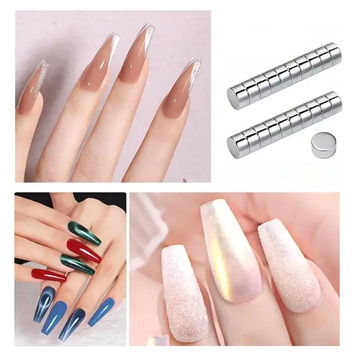 10 pièces/50 pièces petits aimants faux conseils coupe-bord pointe oeil de chat aimants outil de man