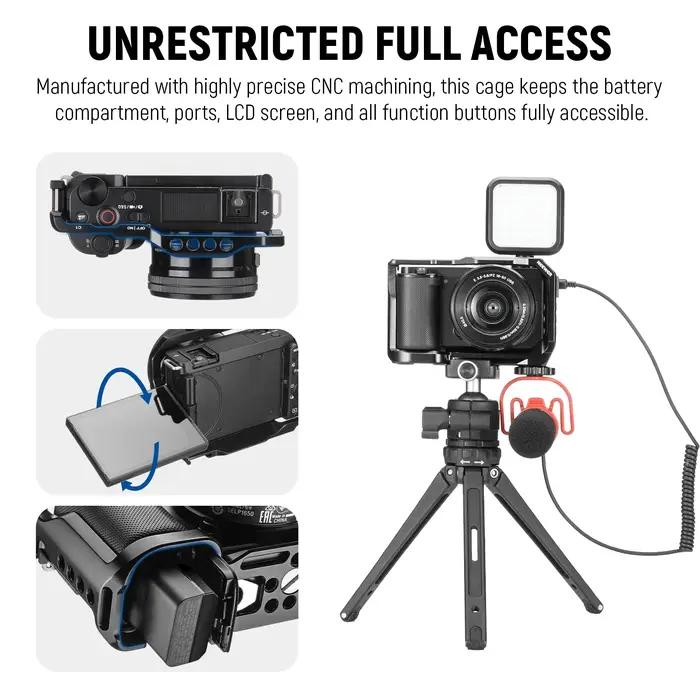 NEEWER Cage de caméra pour Sony ZV-E10 plate-forme de Cage de prise de vue vidéo en aluminium avec p