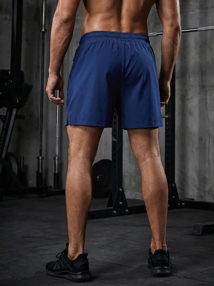 Short de course à séchage rapide pour homme avec poches zippées, short extensible, maillot de bain,