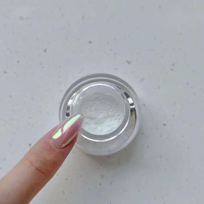 Lune clair de lune perle miroir magique poudre Aurora ongles poudre paillettes poussière Chrome bric