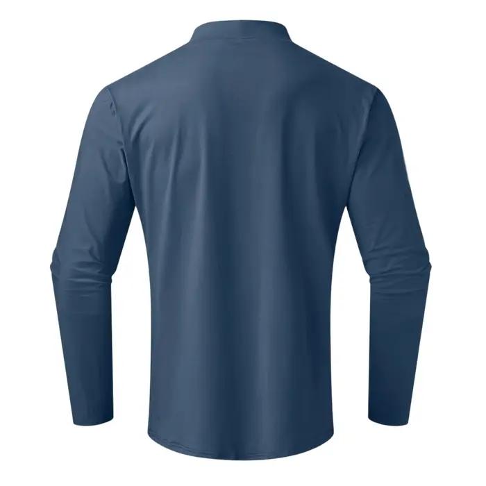  Hommes décontracté coupe ajustée Tops basiques léger col roulé pull chemise 2025 tendance respiran