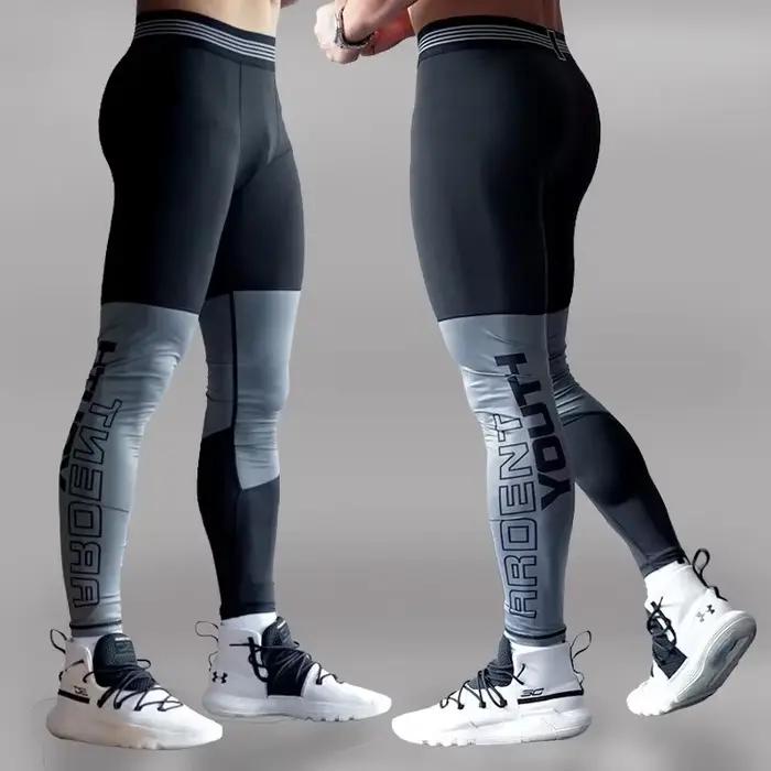 Leggings de compression lycra homme - Pantalon sport fitness cyclisme course basket