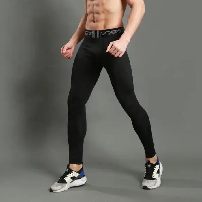 Pantalons compression homme séchage rapide running fitness - Leggings sport entraînement musculaire