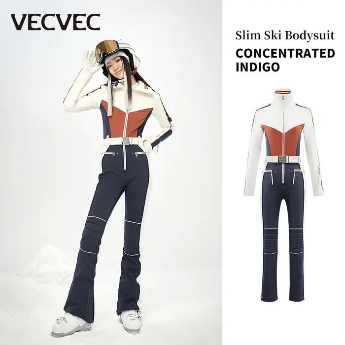 VECVEC – combinaison de Ski pour femme, vêtement respirant, coupe-vent, imperméable, bavoir, pour la