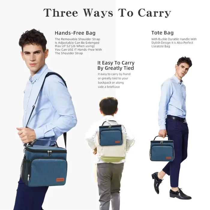 DENUONISS – sac à Lunch Portable de bureau, fourre-tout étanche, sac à main isotherme, sac thermique