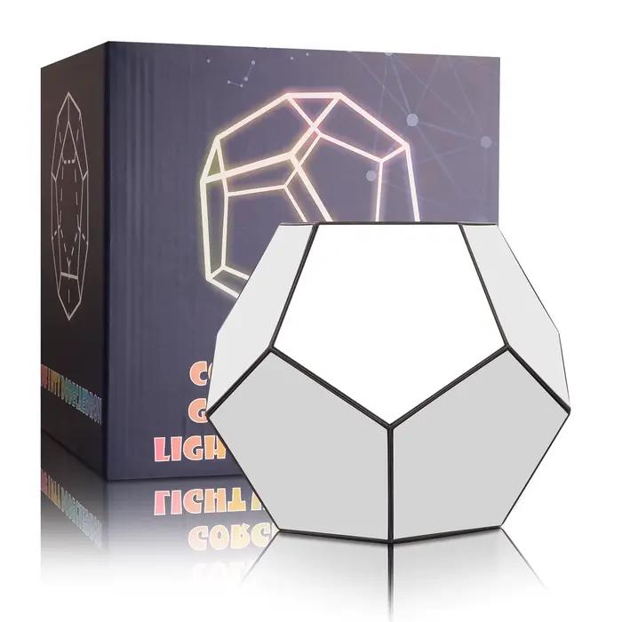Lampe de nuit LED géométrique épurée, décoration créative pour la maison, cadeaux d'anniversaire, lu