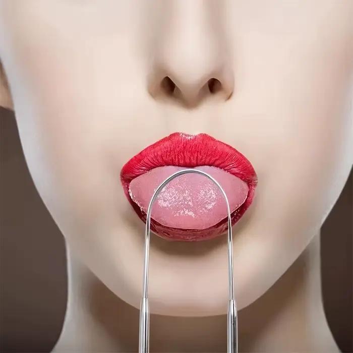 Grattoir de nettoyage de langue en acier inoxydable, 1/2/6 pièces, réutilisable, revêtement de langu
