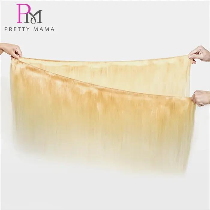 Tissage en Lot Brésilien Naturel Remy Lisse Blond 613, Extensions de Cheveux Humains, 30 34 36 38 40