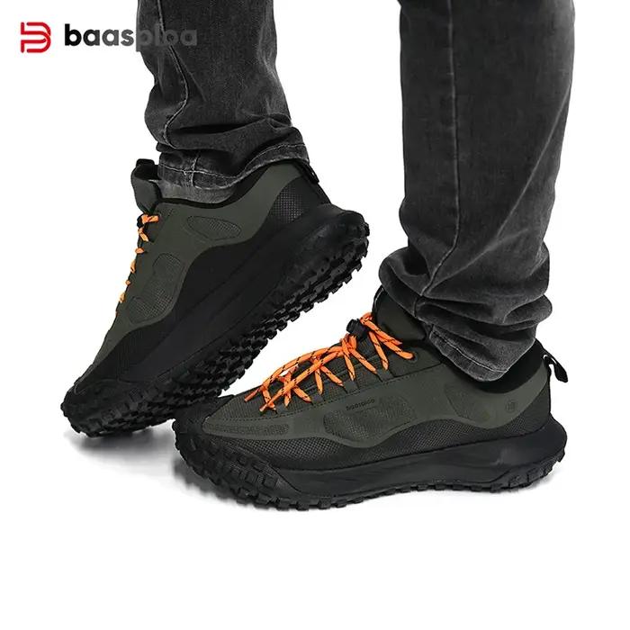 Baasploa hommes chaussures de randonnée en plein air imperméable Camping résistant antidérapant bask