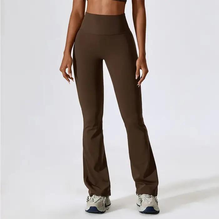 Leggings évasés d'entraînement pantalons de Yoga femmes taille haute pantalons à jambes larges femme