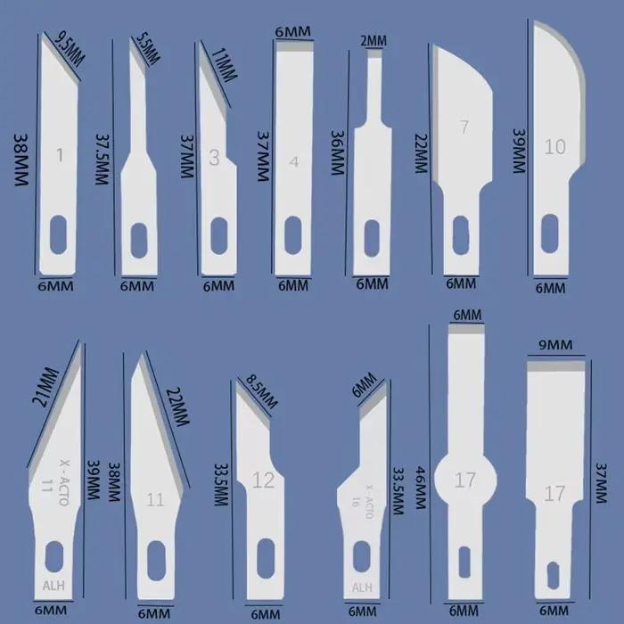 20 Lames de découpe pour sculpture sur bois, outils d'artisanat, de gravure et de sculpture, pour le