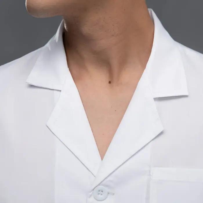 Uniforme professionnel de chef de restaurant pour homme et femme fin et respirant blanc pour travailler en été