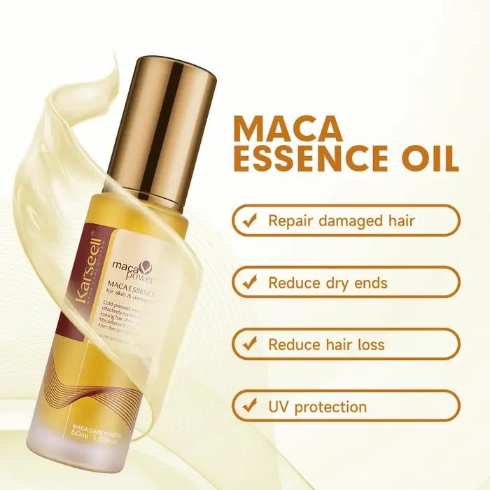 Karseell 50ml huile d'argan marocaine pour la guérison des cheveux pressé à froid huile d'argan sans