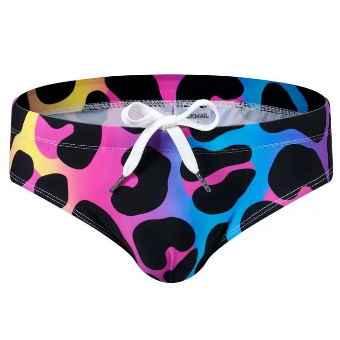Maillot de bain homme Jockmail push-up multicolore troncs boxer sexy respirant shorts plage