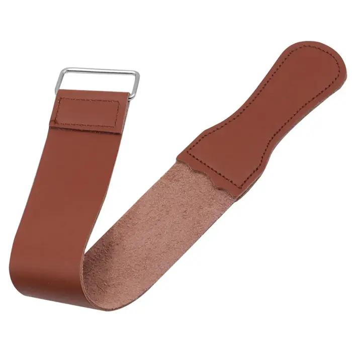STONEGO Sangle d'affûtage en cuir pour rasoir droit de barbier, couteaux pliants et autres couteaux,