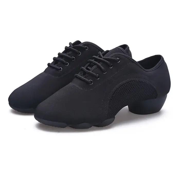Chaussures de danse latine pour hommes taille 34-46 tissu talon 3cm Oxford style danse salsa bachata compétition occasionnels