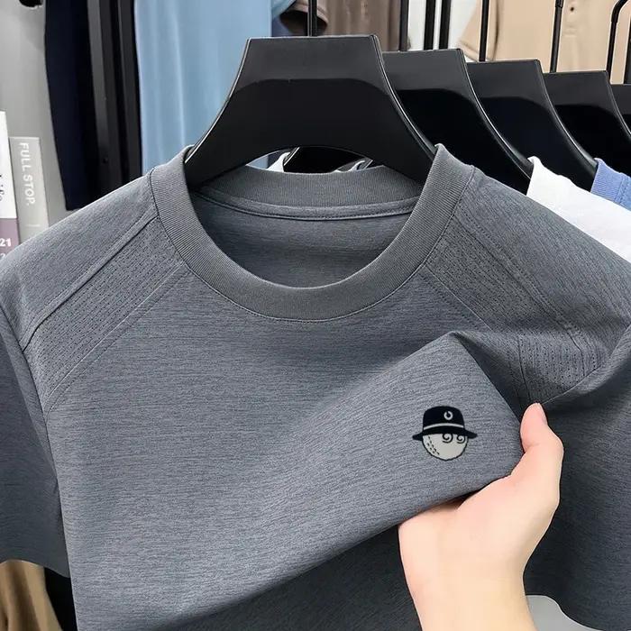 T-shirt à manches courtes col rond pour homme, design haut de gamme, nouveau, été, séchage rapide, i