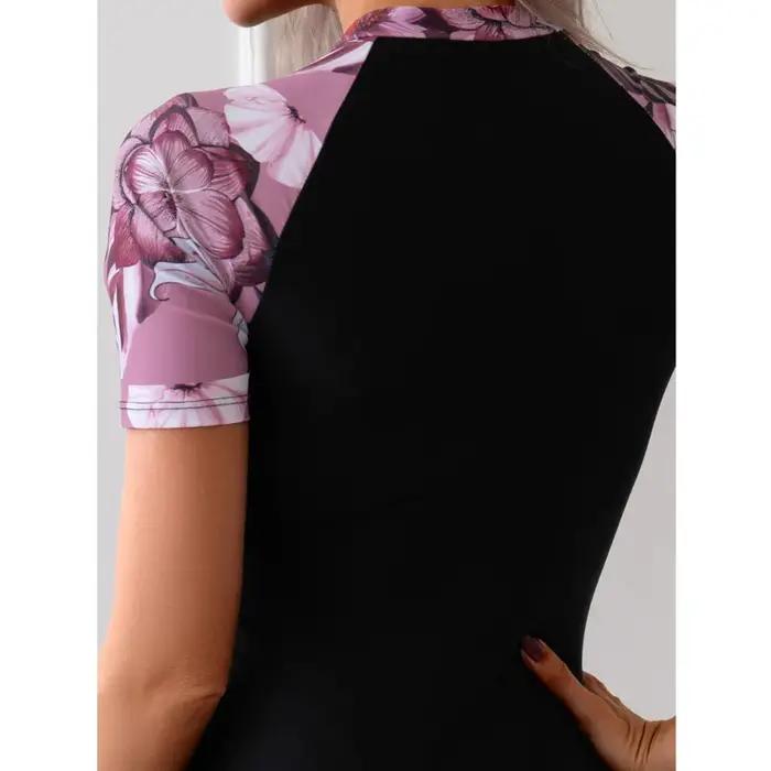 Fermeture éclair Sexy une pièce maillots de bain fermé femmes maillots de bain sport surf pour maill