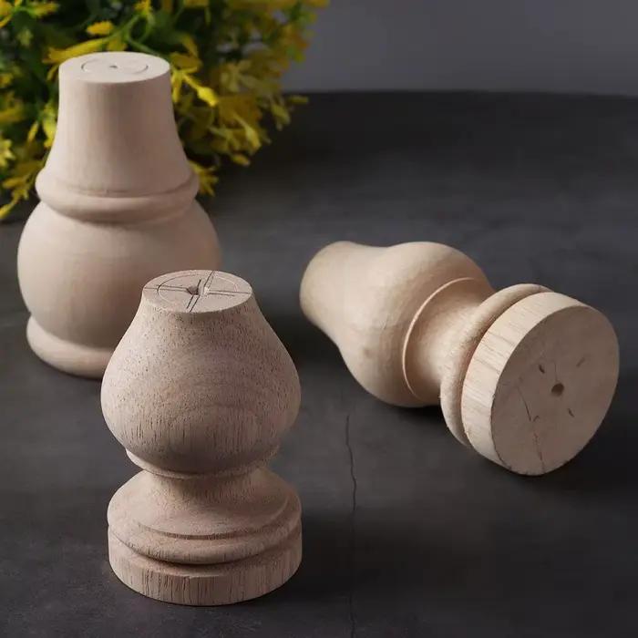 Pieds de meuble en bois naturel, pièces de remplacement pour haut-parleur, armoire, lit, table, boît
