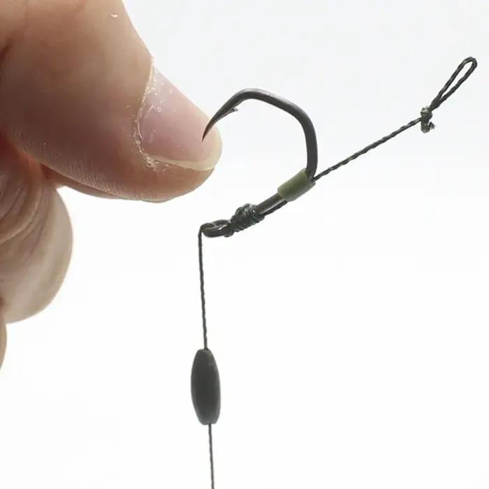Hameçons de pêche à la carpe, 20 pièces, crochets à griffes, revêtement en PTFE, hameçons à yeux en