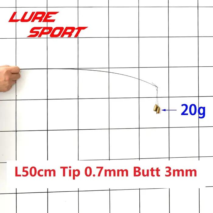 LureSport 4 pièces 50cm Pointe de canne en carbone massif non peinte Composants de construction de c