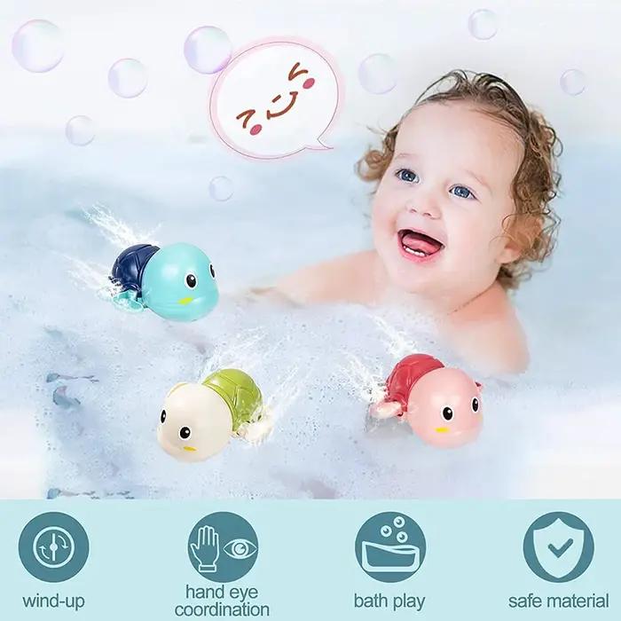 Jouets de bain pour bébé, mignon, tortue, baleine, piscine, plage, chaîne classique, horloge, jouet