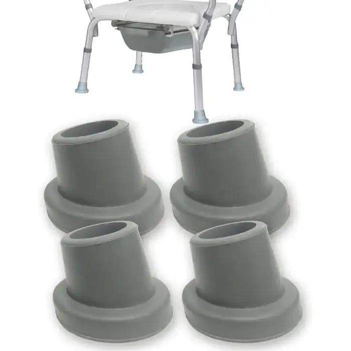 Pieds de rechange pour siège de bain et chaise de douche, 1 à 1/8 pieds de banc en caoutchouc, capuc