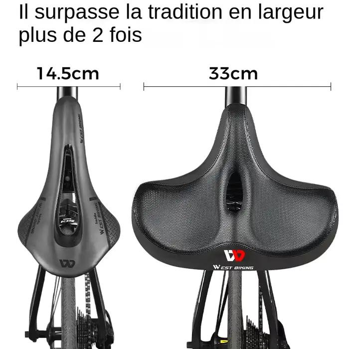 Selle de vélo ergonomique et souple coussin large et épais pour VTT vélo de route confortable et respirante occassions spéciales