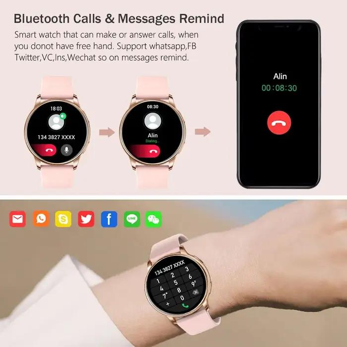 MEVADEN-Montre intelligente d'appel Bluetooth pour hommes et femmes, montres à cadran personnalisé,