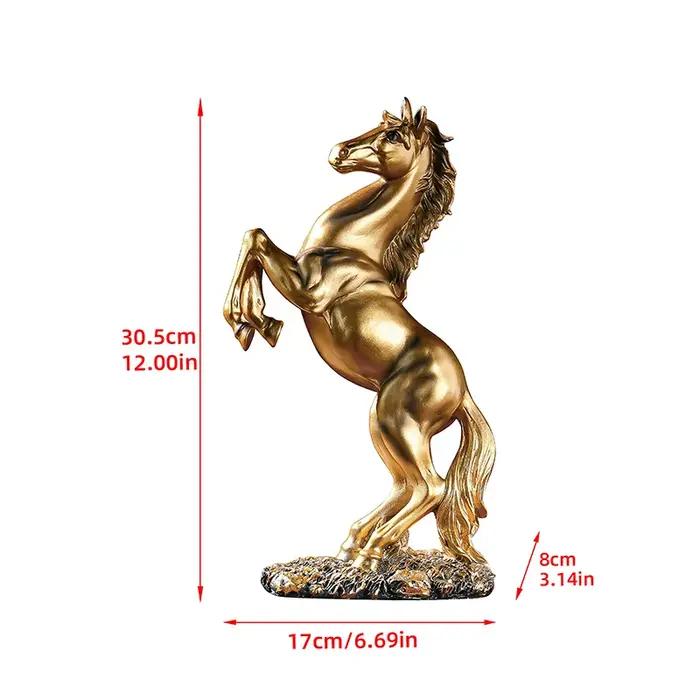 Statue de cheval de la victoire en résine, figurine animale décorative pour le salon, l'armoire et l
