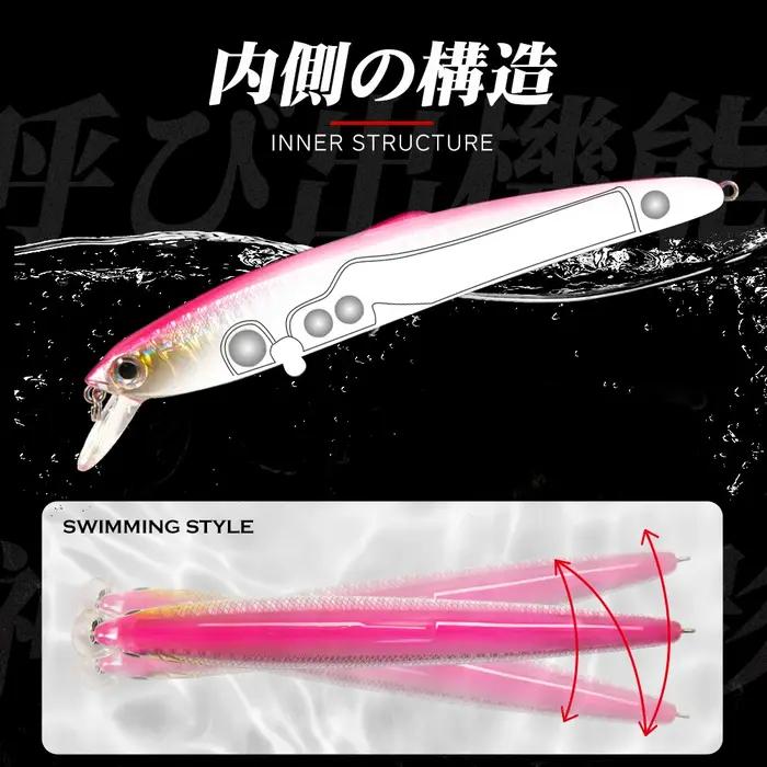 Leurre de pêche Hunthouse Saruna Minnow, jerkbait flottant, 90/125/147 mm, wobbler, leurre dur, pêch