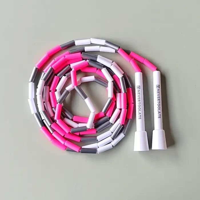 NEVERTOOLATE 128 grammes PE perles dures style libre perlé corde de saut 4.5mm d'épaisseur fil noyau