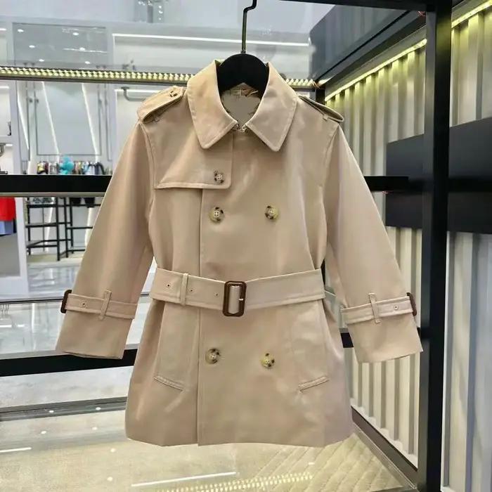Coupe-vent britannique à double boutonnage pour enfants, veste de mode pour garçons, vêtements d'aut