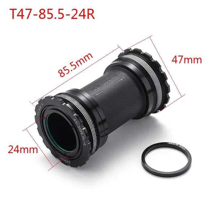 SENICX support de pédalier de vélo, pour essieu de manivelle DUB/24MM vtt/route, t47 68mm/t47 77mm/t