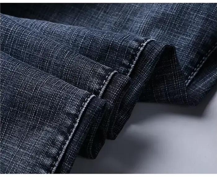 Wthinlee Nouveau Jean Homme Business Décontracté Coupe Droite Extensible Tendance Classique Bleu Noi