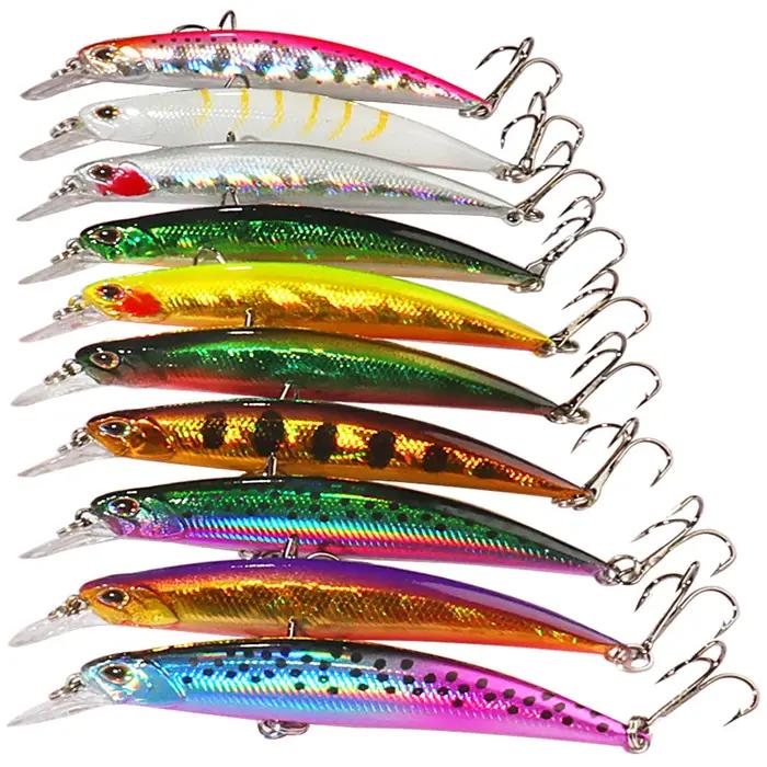 10 pièces/lot vairon 8g 9g 13.3g 26g leurre de pêche flottant appât dur Pesca attirail Jerkbait Swim