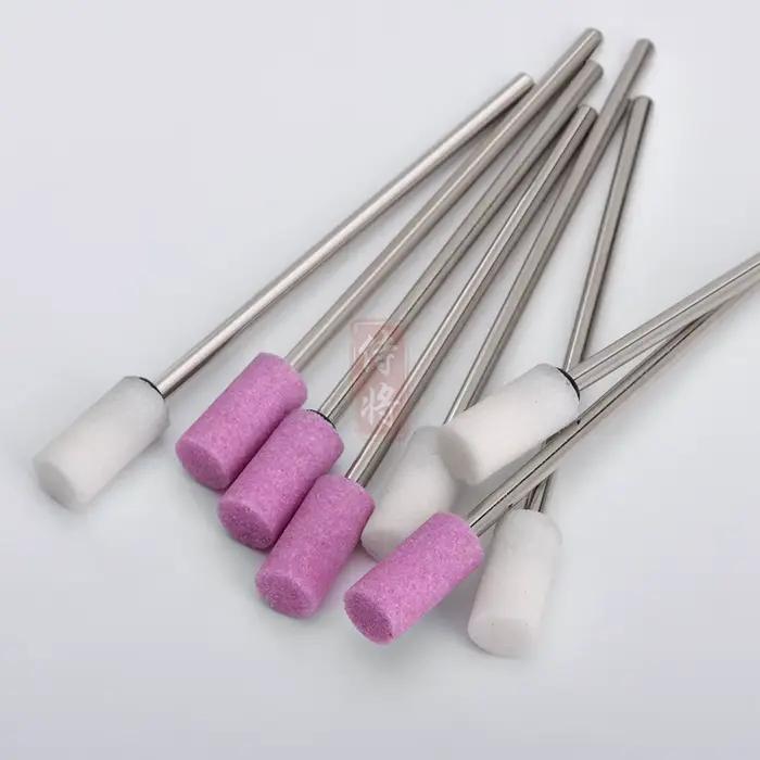 1 pièces 3mm/6mm tige Dia abrasif monté pointe de pierre pour outils rotatifs meulage pierre roue tê