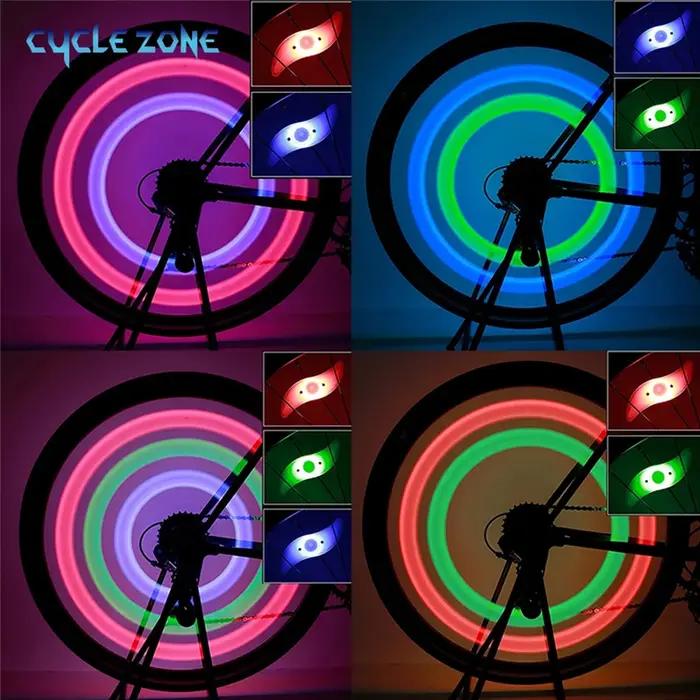 Lumières de pneu de vélo, rayons de roue, 3 modes LED, étanche, avertissement de sécurité, facile à