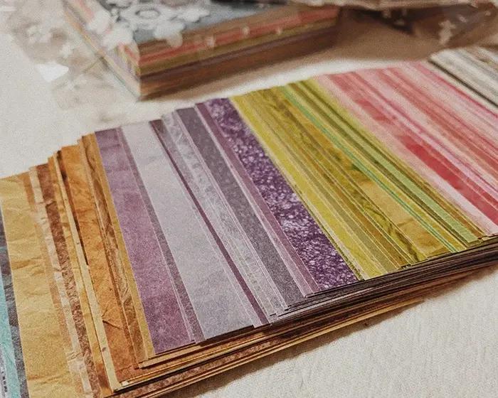 Papier artisanal arc-en-ciel pour collage d'album, matériel de scrapbooking, petit fond de bergame,