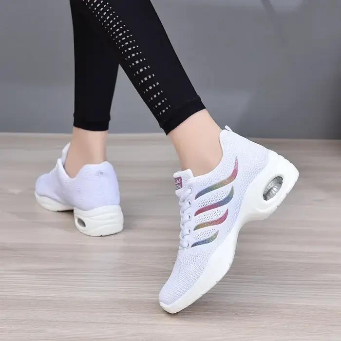 Chaussures de danse femme dames moderne semelle souple Jazz baskets maille respirant léger femme dan