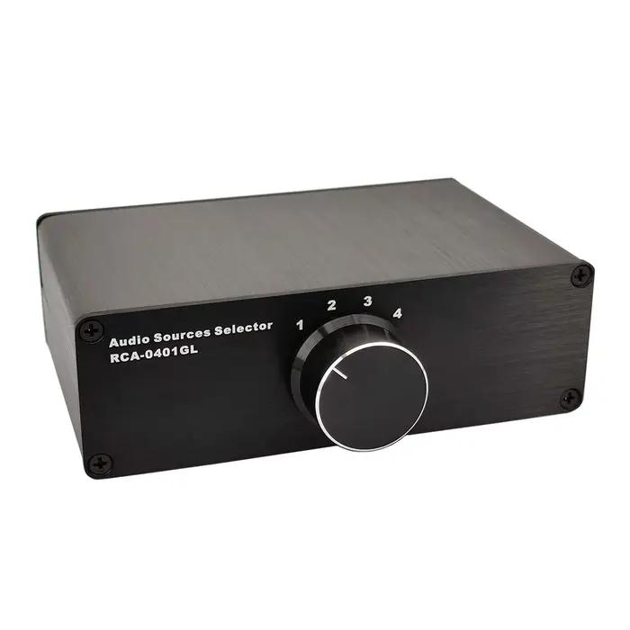 Mathiateur de câble de signal RCA d'entrée audio, commutateur de sélecteur, connecteur de source Sch