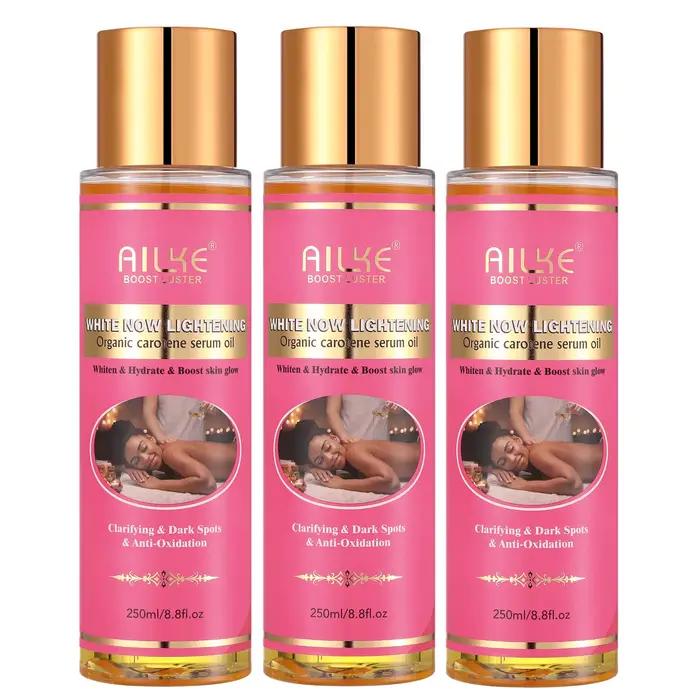 AILKE Sérum de carotène biologique huile corporelle éclaircissante, peau lisse, hydratant, avec vita