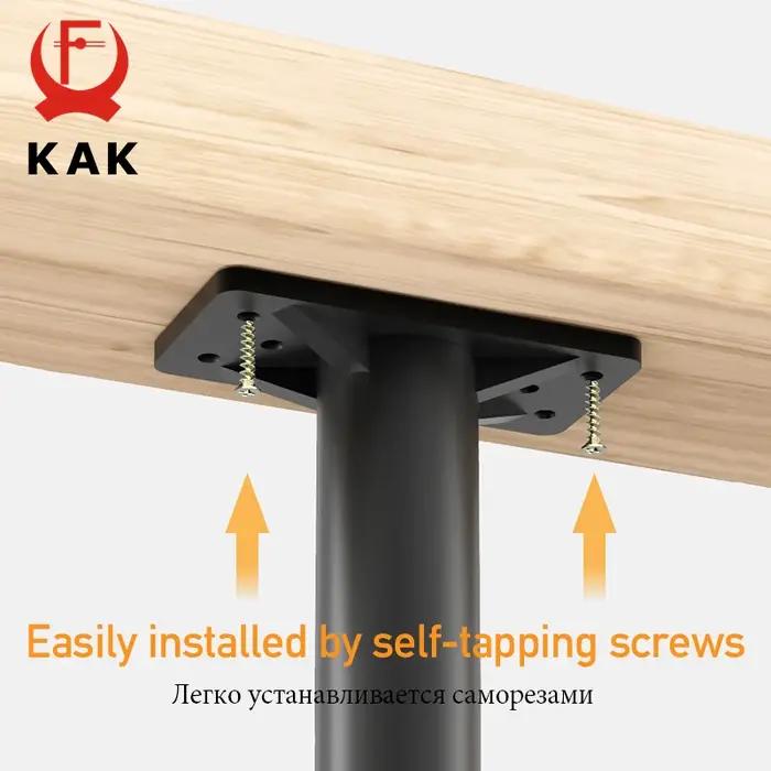 KAK pieds de meubles noirs, Support de poutre de lit réglable, pieds de Table de canapé, remplacemen