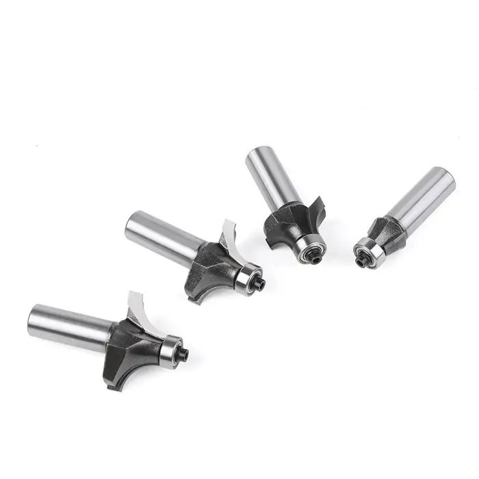 Mèche de routeur ronde d'angle à tige de 1/4 et 6mm, avec roulement, fraise pour le travail du bois,