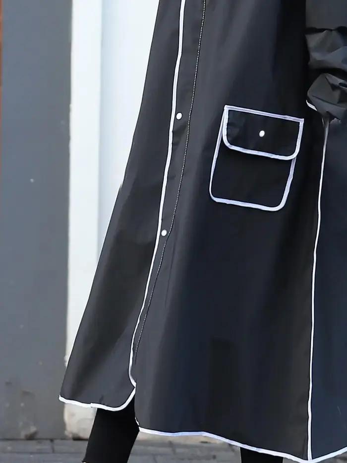 Long imperméable tout le corps résistant à la pluie vélo électrique unique femme mâle mode étudiant