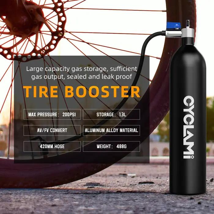 CYCLAMI-Gonfleur de route VTT en alliage d'aluminium, bouteille d'air, booster d'opathie avec assuje
