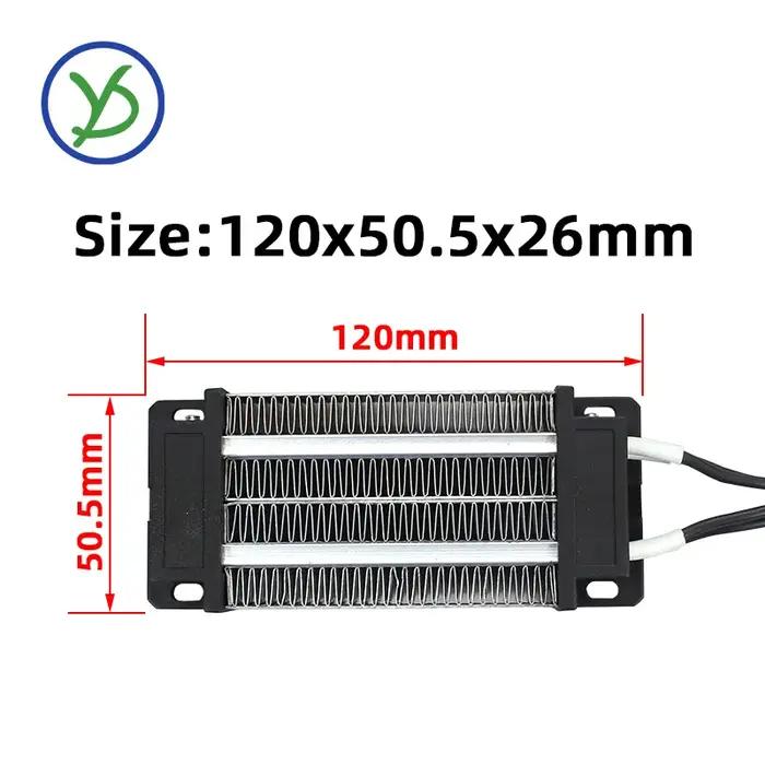 Élément chauffant 12V ~ 220V 200W 300W AC DC Thermos isolé PTC chauffage d'air en céramique 110V inc