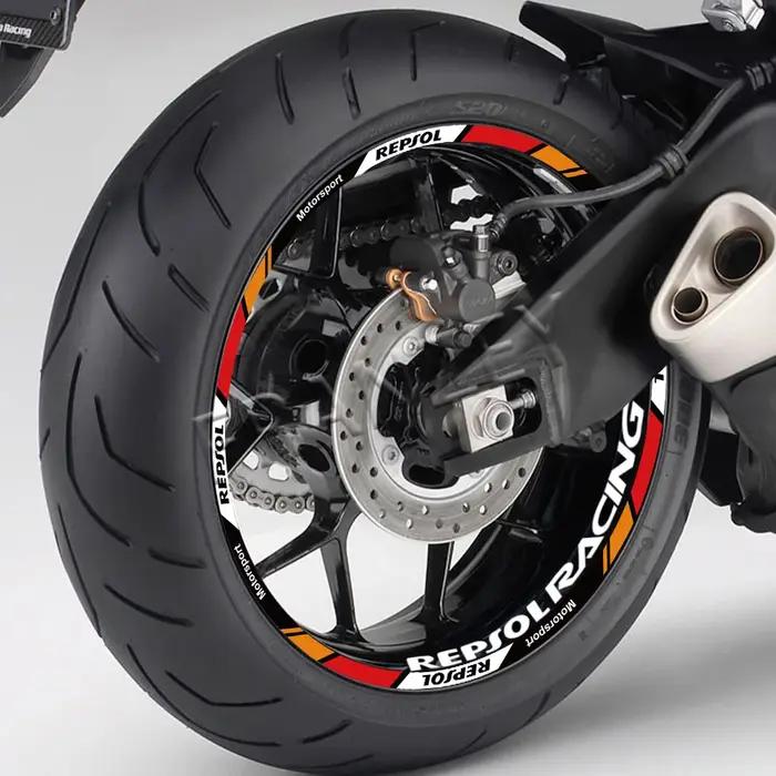 Autocollant de roue de moto pour HONDA CBR250R VFR 400 CBR600RR CBR1000RR Repsol, bande réfléchissan