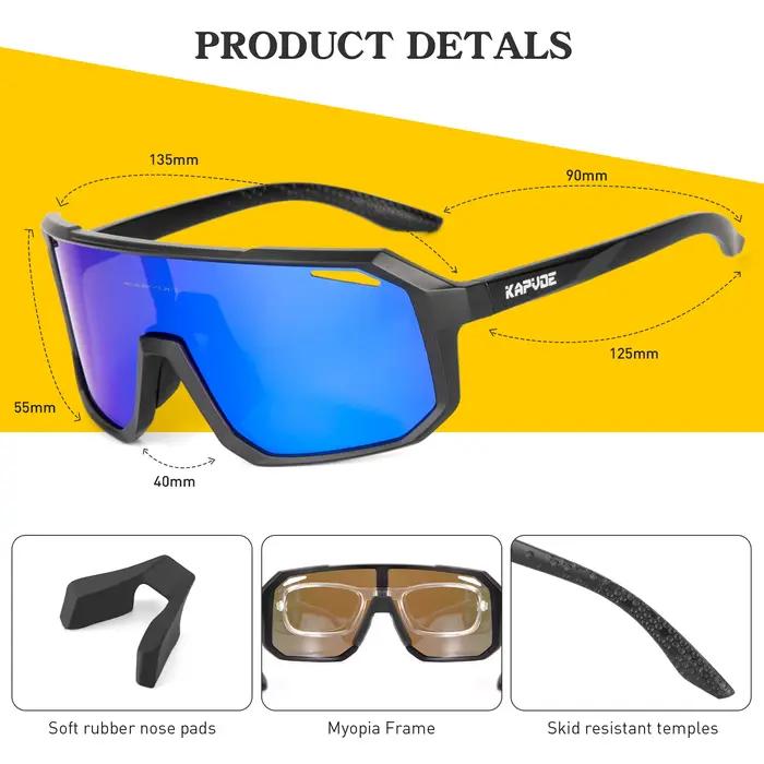 Kapvoe lunettes de soleil photochromiques vtt lunettes de vélo UV400 hommes femmes Sports de plein a