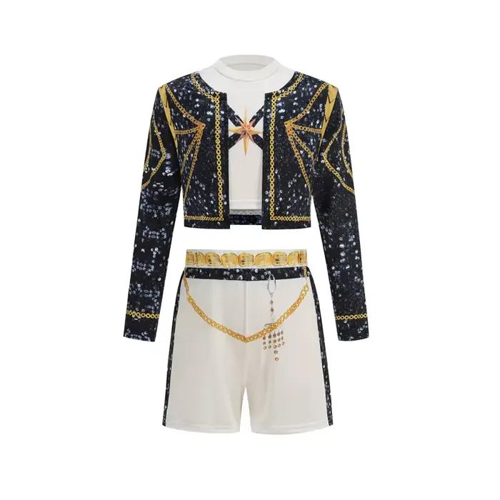 Costume de chanteuse pop pour filles, vêtements de mode, tenue de scène pour filles, uniforme de spe